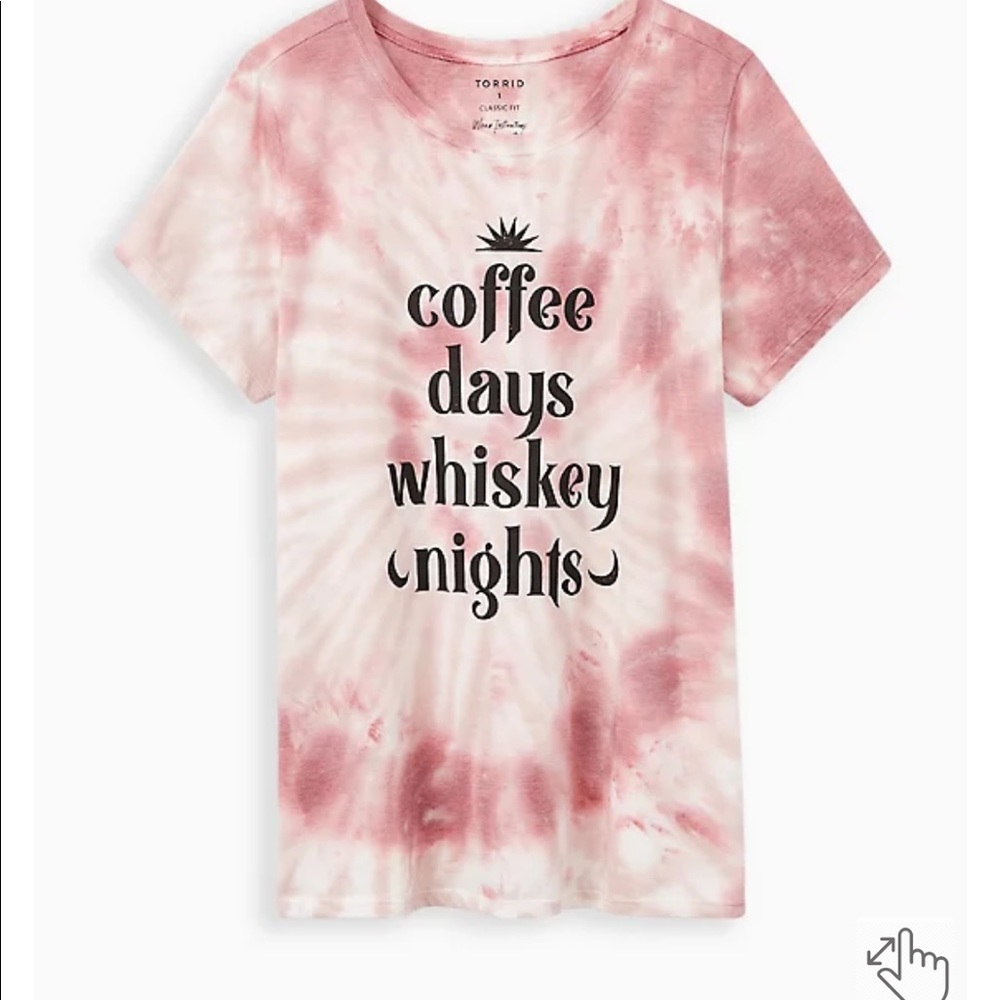 NWT TORRID Every Day Tee. “Coffee Days, Whiskey Nights” ☕️🥃 - Picture 3 of 5